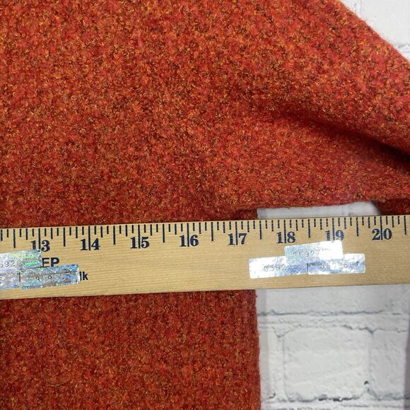 J Mclaughlin Sweater Women Small Wool Blend Burnt Orange Long Sleeve Soft Preppy - Picture 9 of 11